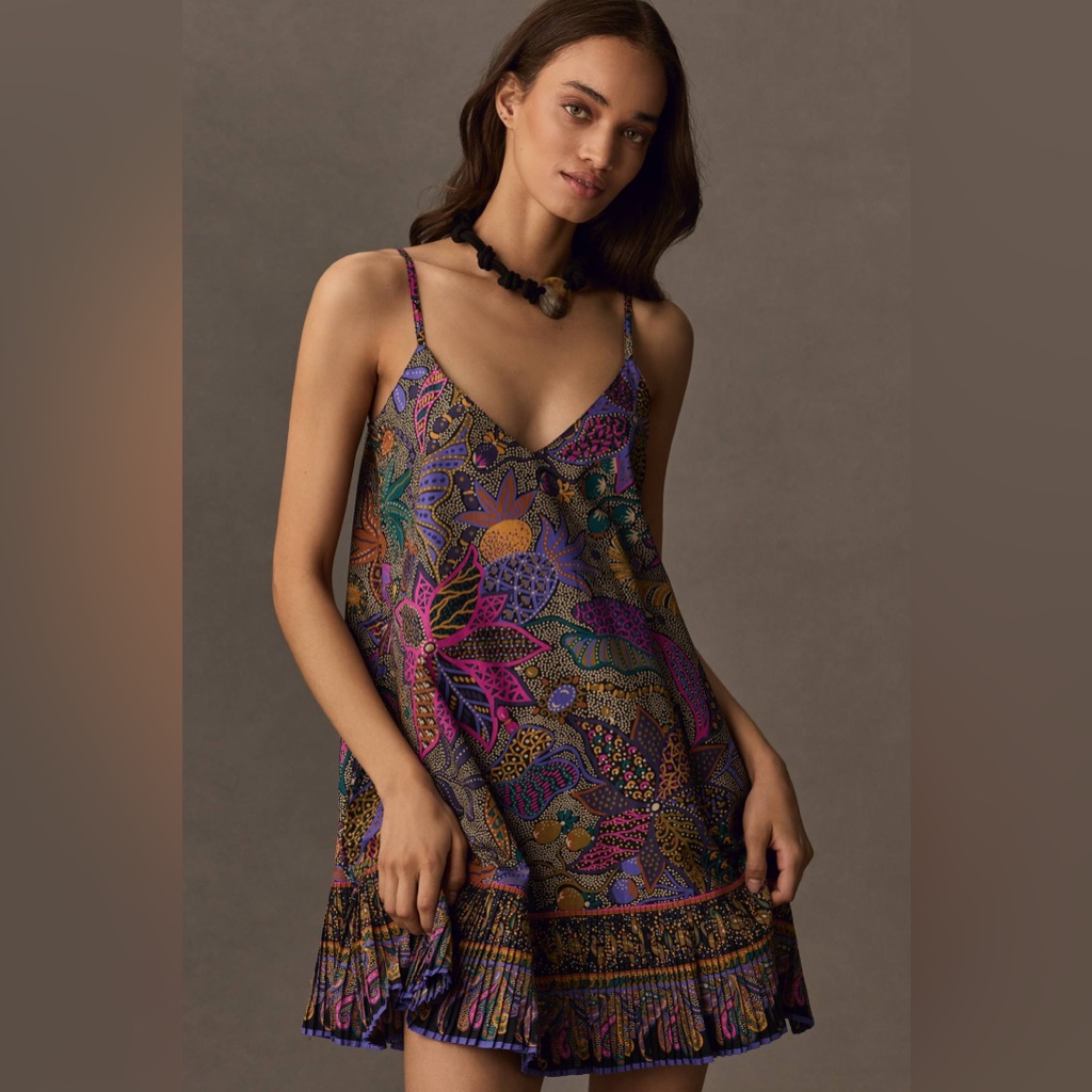 Love The Label Padma Printed Swing Mini Dress, Size M